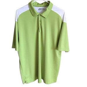 Nike Golf polo shirt Size XL Mens green white athletic fitdry short sleeves